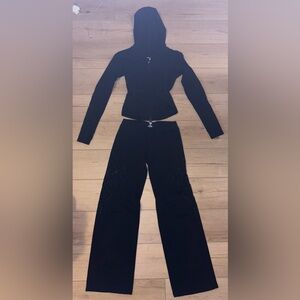 Named Collective track set with lace cutouts🖤